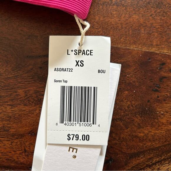 L*Space Active Soren Top Cinched Sports Bra Tank Bougainvillea Pink NWT Size XS - Picture 4 of 6